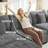 111.8" Modular Sectional Sofa, 3-Seat L Shaped Couch with 2 Reversible Ottomans-522955897
