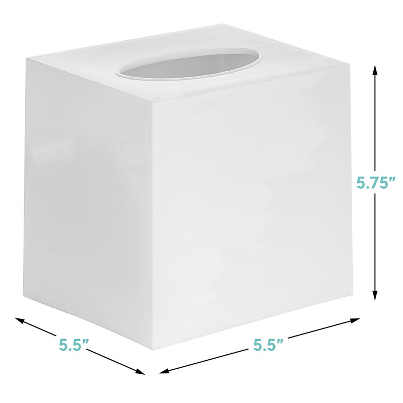 Tissue Box Cover, White