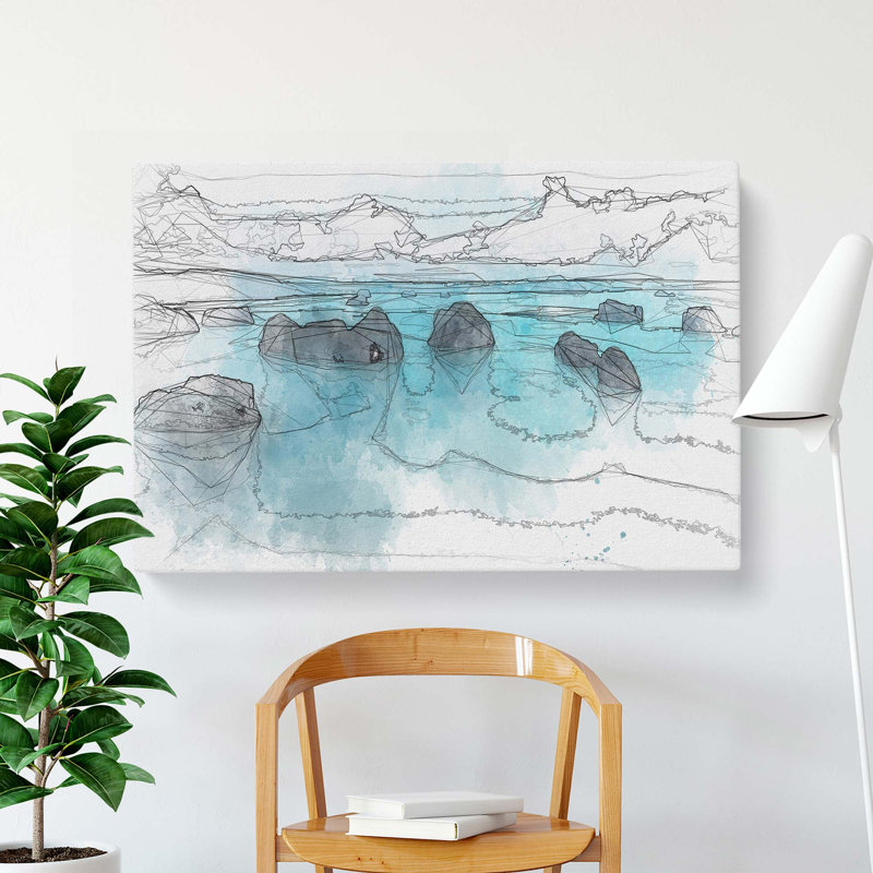 Ko Hong in Thailand in Abstract - Wrapped Canvas Drawing - Wrapped Canvas, 60cm H x 91cm W x 3cm D
