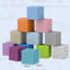 Blue 12pcs Soft Foam Building Blocks, Stacking Educational Play Toy For Kids 12-36 Months