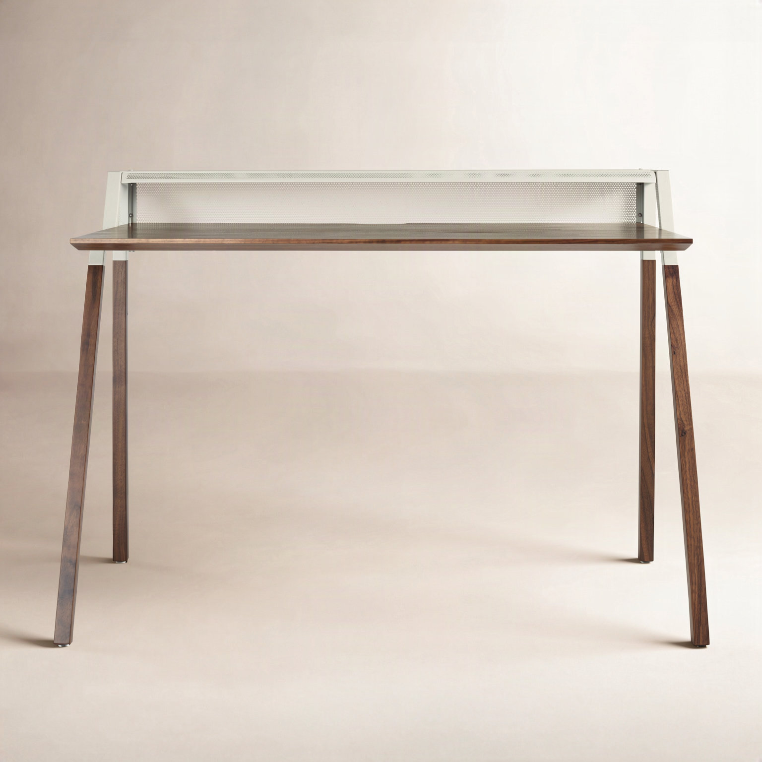 Cant Writing Desk, Putty Gray/Walnut