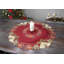 Décoration de table ronde de 86 cm (34 pouces) avec cloches de Noël à paillettes dorées sur fond rouge