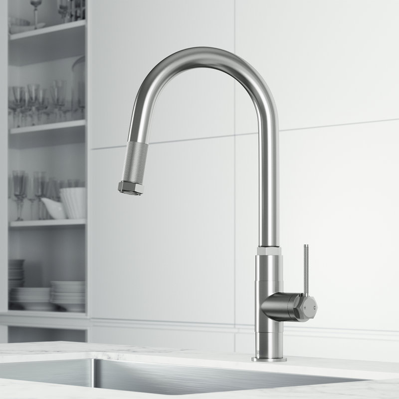 Hart 18 H 1-handle Pull-Down Kitchen Faucet, Stainless Steel