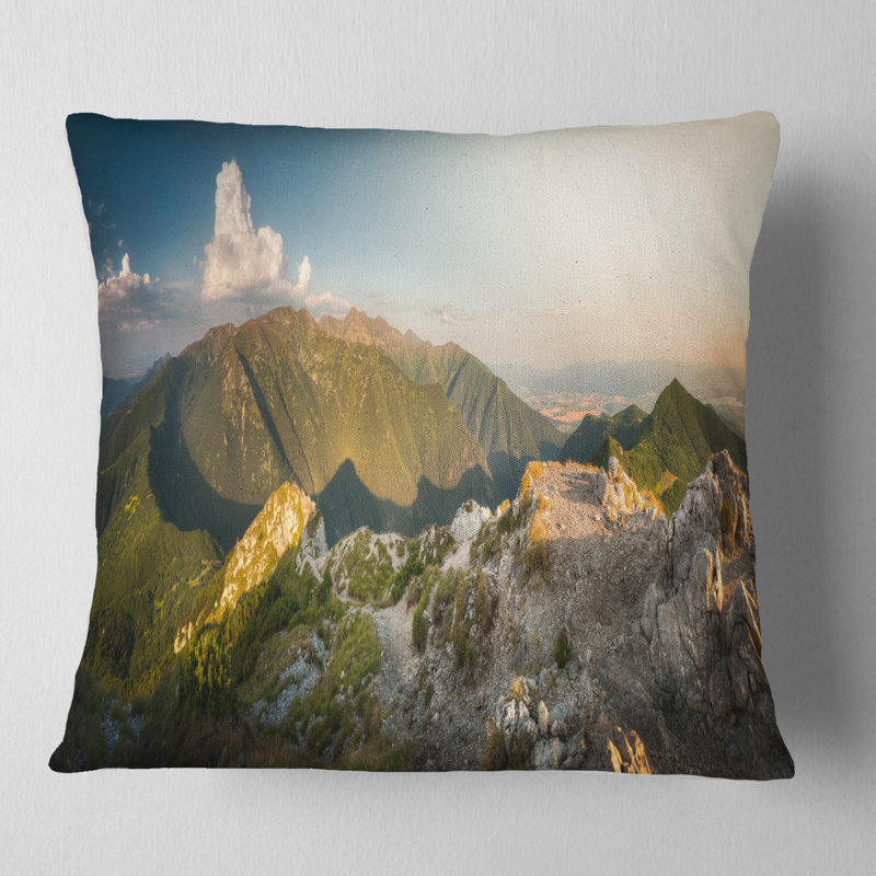 Coussin Rocky Green Mountains, 16 po x 1 po, Coussin décoratif