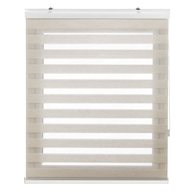 Semi Sheer Zebra Shades, Ecru, 175 cm L x 140 cm W