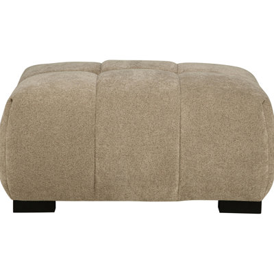 Chameau - Rectangle rembourré avec capitonnage surdimensionné, rembourrage en cascade pour une assise rembourrée de confort, finition rectangulaire lisse, capitonnage et touche élégante