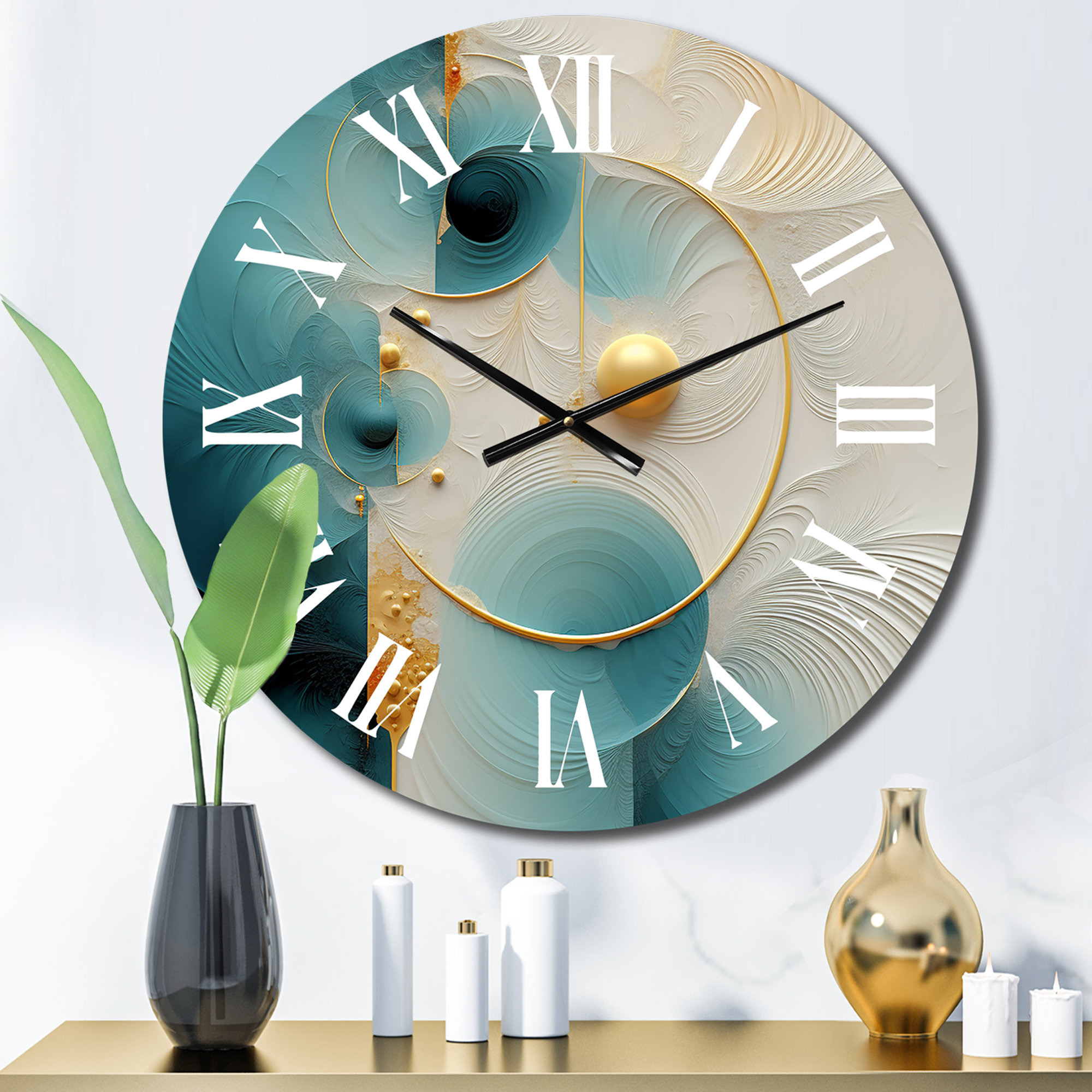 DesignArt Metal Wall Clock | Wayfair