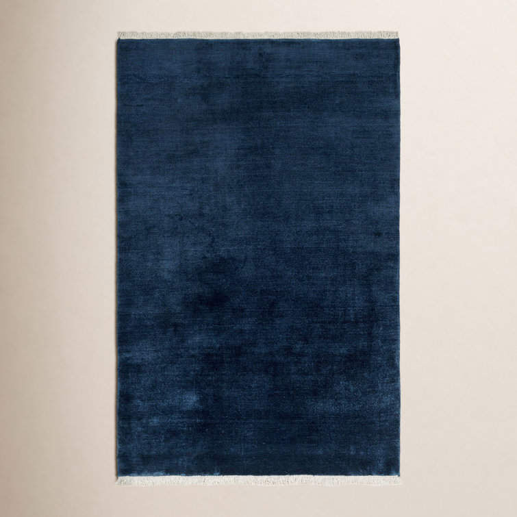 Clio Hand Loomed Wool Navy Rug