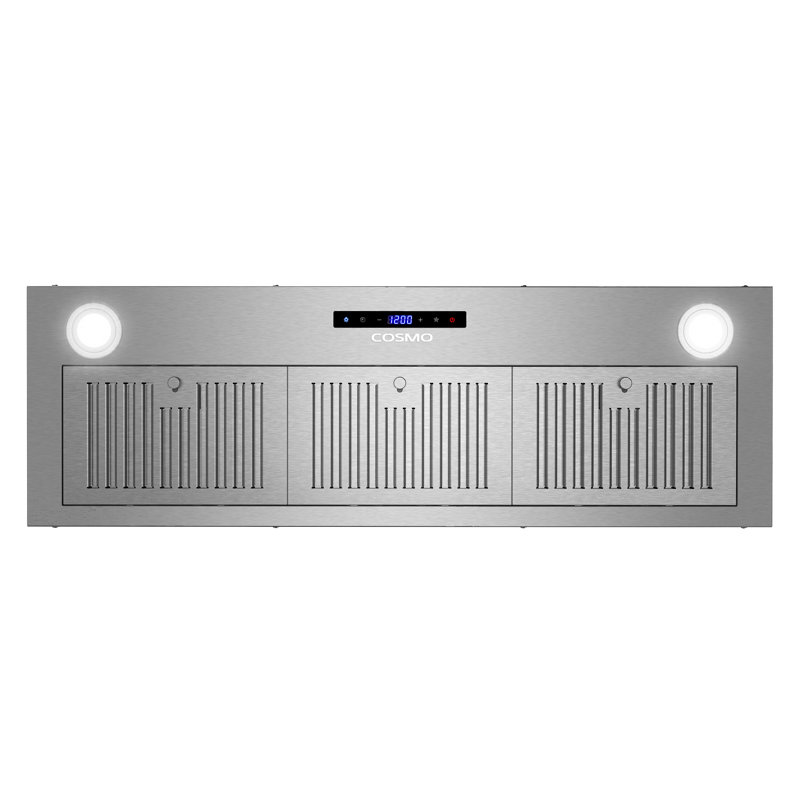 Cosmo 36" Stainless Steel Insert Range Hood with LED Lights