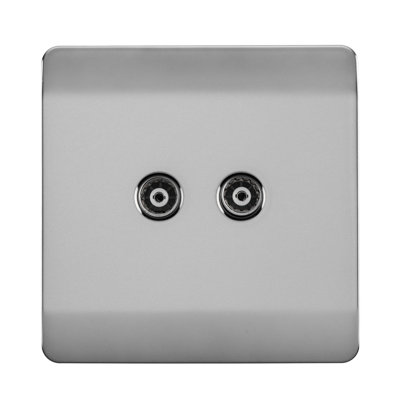 Trendi Switch 2 Gang Female Co-Axial Television Socket