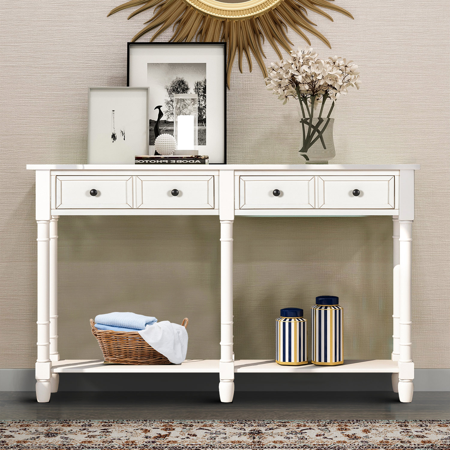 Highland Dunes Dauphine 58.01'' Console Table | Wayfair