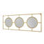 3 Mirror Piece Wall Mirror in Gold Rectangular Frame, Home Wall Decor for Bedroom Living Room, 43"x16"