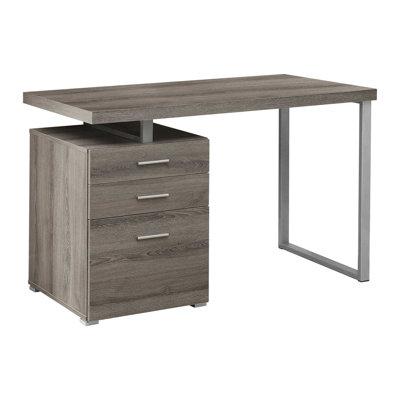 Petrella Computer Desk, Home Office, Laptop, Storage Drawers, 48"L, Work, Metal, Laminate