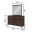 Commode 6 tiroirs de style moderne en bois