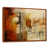 Toile avec cadre flottant brun