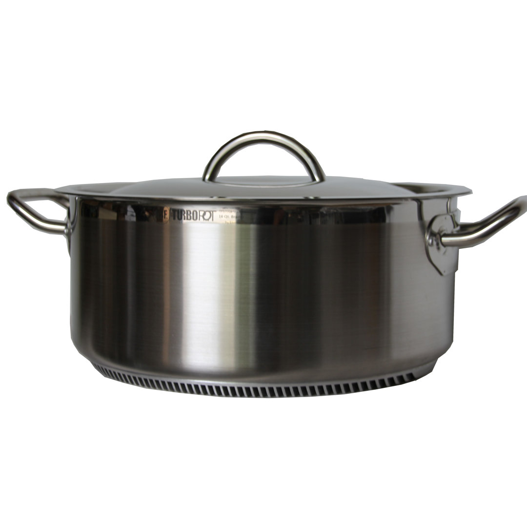 Turbo Pot Stainless Steel Round Braiser with Lid Turbo Pot 