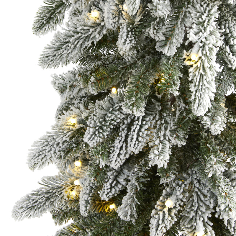 Lighted Artificial Pine Christmas Tree, 7.5' H