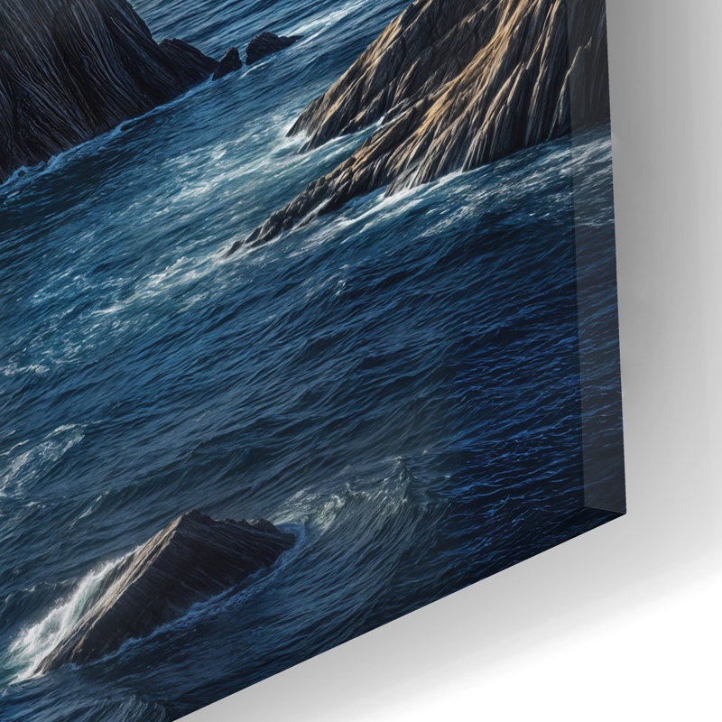«Dangerous Shores» par Rey Klimt, art mural en verre acrylique, 24 po x 12 po