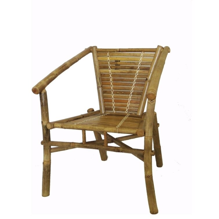 PAIR of All-Weather Bamboo Scoop Chairs