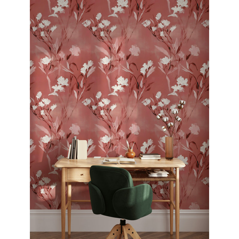 Rouleau de papier peint rose Rose