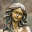 Statue de jardin sirène assise en magnésium
