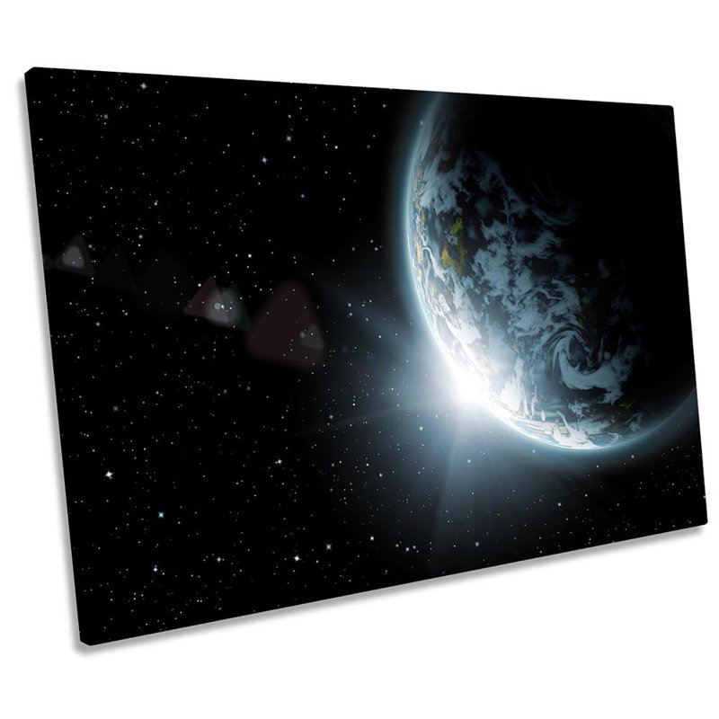 Planet Earth Astronomy Space - Wrapped Canvas Print, 30.5cm H x 45.7cm W x 2cm D
