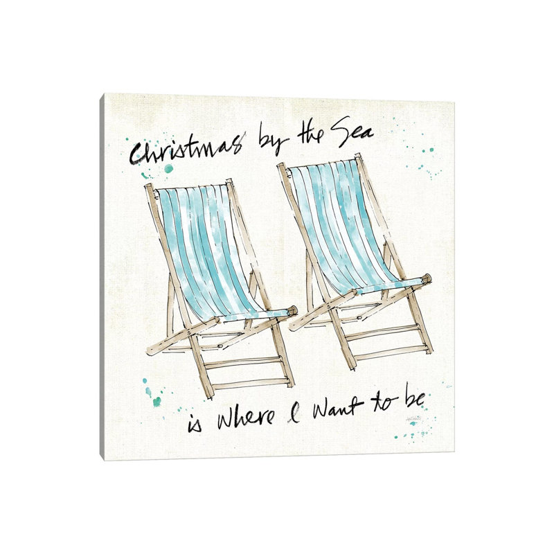 Beach Divas XI Christmas 1 Piece Wrapped Canvas Wall Art, 45.72 cm H x 45.72 cm W