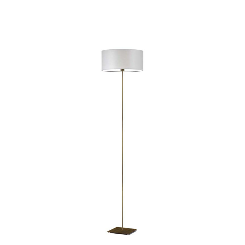 Ayania 150 H cm Traditional Floor Lamp, Light Grey, Antique Gold