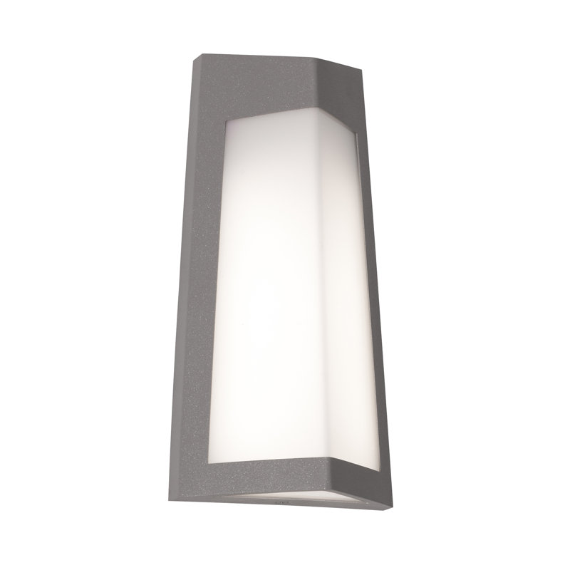 Plafonnier encastré d’extérieur à del Knute, H 12,01 po x L 6,04 po x P 3,67 po, Gris texturé