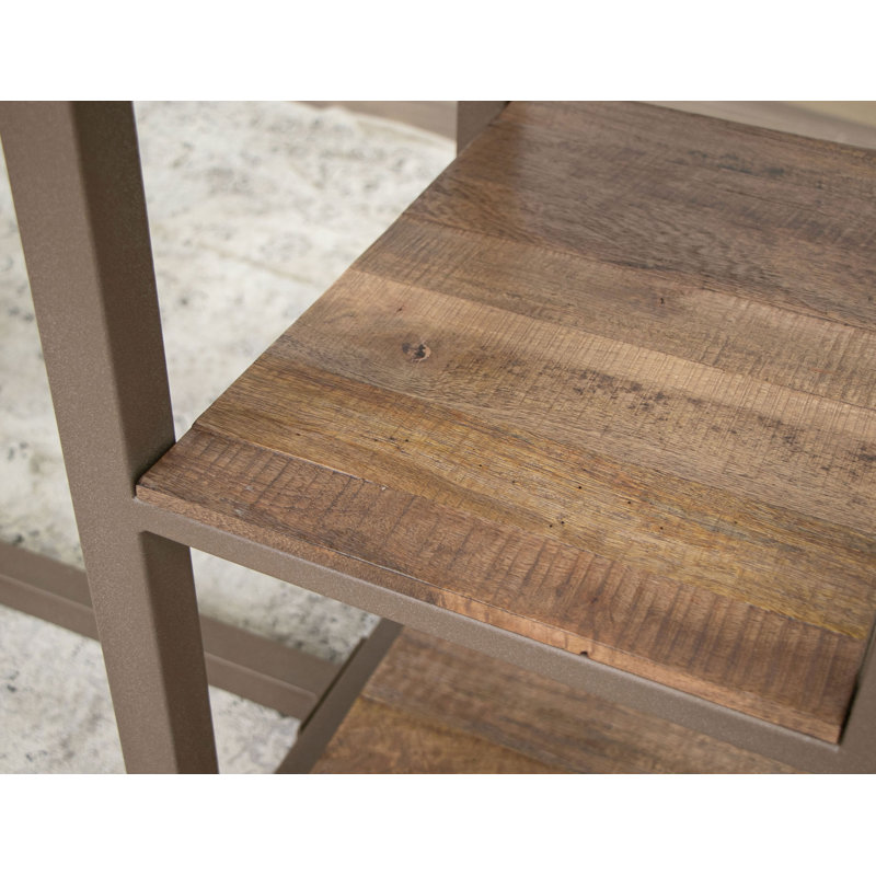 Solid Wood Top Metal Base Dining Table
