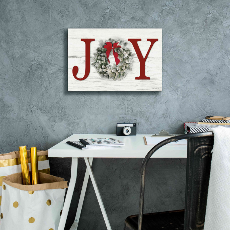 «Christmas Joy» par Lori Deiter, art mural sur toile, H 12 po x l 18 po x P 0,75 po