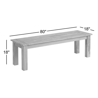 Echols Solid Teak Wood Picnic Bench