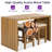 5-piece Acacia Wood Outdoor Bar Set With Cushions
