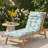 Outdoor 5'' Chaise Lounge Seat Back Cushion with Headrest and Ties-558987507