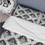 Ensemble de housse de couette transitionnel noir et blanc damassé Glamour V-109161000