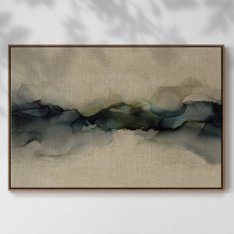 " Ocean Streams ", Walnut Floater Framed Canvas, 27" W x 41" H x 2" D