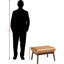 Repose-pieds en bois Arbyrd avec effet similicuir brun clair H 15,11 po x l 22,40 po x P 18,13 po