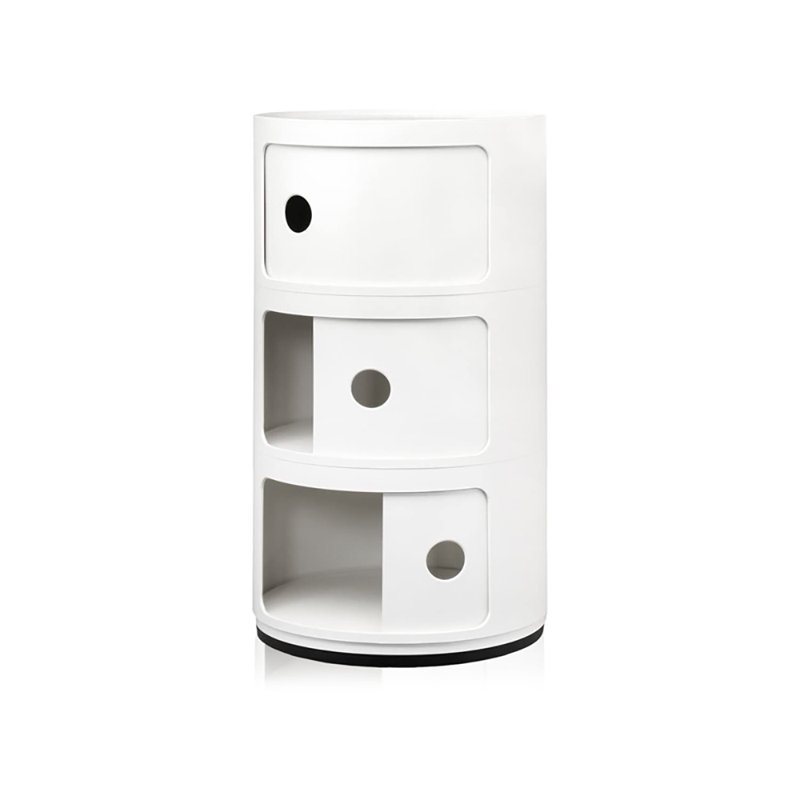 Kiralee Side Table with Storage, White