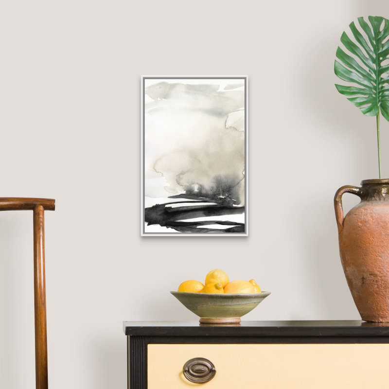 «Ebony Horizon Triptych I» par Jennifer Goldberger - reproduction d'art, H 20 po x l 14 po x P 1,75 po
