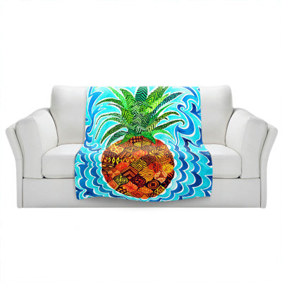 Psychedelic Pineapple Throw