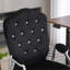 Chaise en velours noir, réglable, inclinable et pivotante, support pour le dos pour une journée de travail productif, bureau pivotant à hauteur réglable, environnement