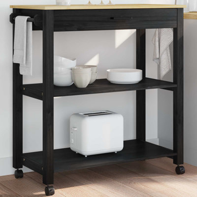Solid Wood Bar Cart