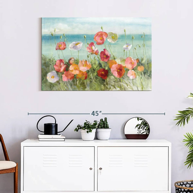 Harnek Coastal Poppies Light, 24" H x 36" W