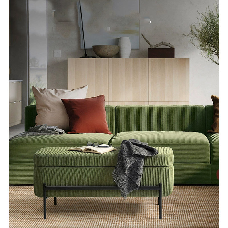 Repose-pieds avec cadre minimaliste moderne vert