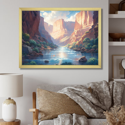 «Desert Stream Beauty - Landscape», reproduction sur toile
