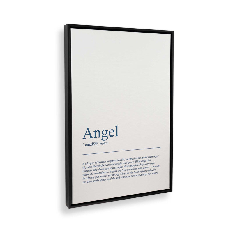 Reproduction d'art sur toile The Grace of Angels, H 12,75 po x l 8,75 po, Noir satiné