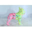 Statue de bouledogue français coloré Nifao - Figurine de chien en résine peinte à la main avec éclaboussures de néon, décor de maison, bureau ou galerie d'art moderne 11 po x 5 po x H 10 po-279574740