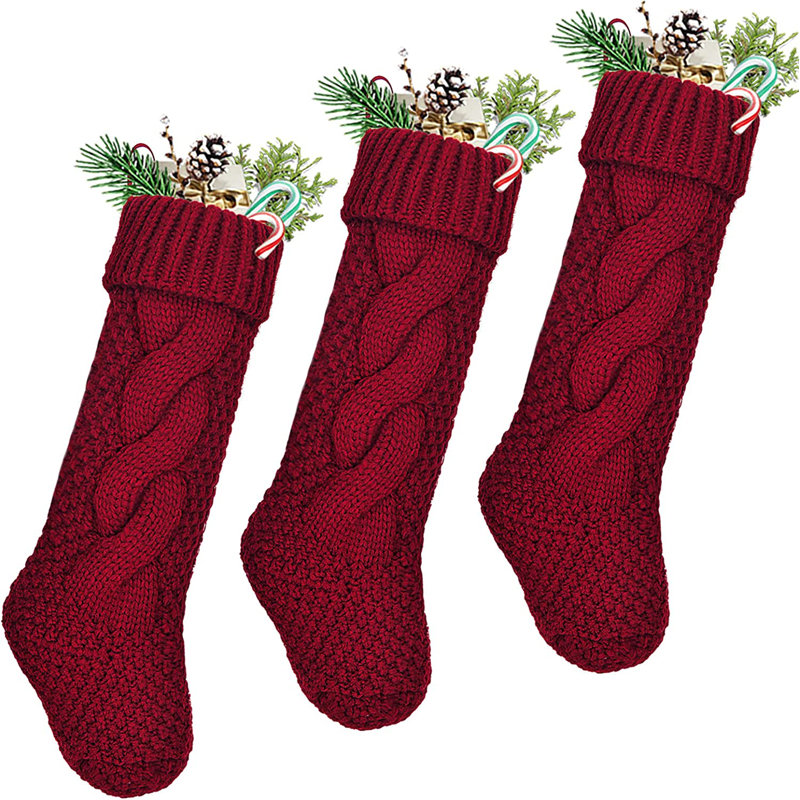 Knitted Xmas Rustic Stocking