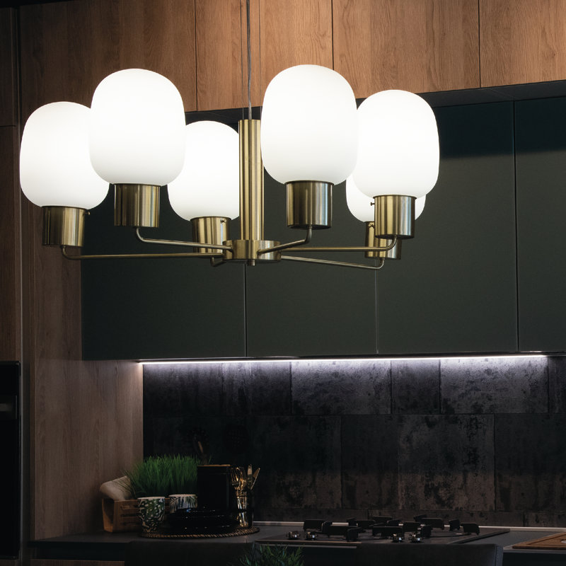 Davy 6 - Light Shaded Chandelier
