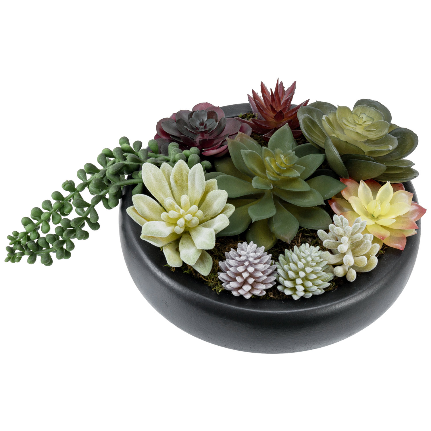 Primrue Faux Succulent Arrangements In Cement Planter | Wayfair